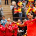 Rafael Nadal celebra el triunfo