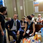 Los observadores internacionales Ilaria Brunelli y Andrea Favaro, en Barcelona/Reuters