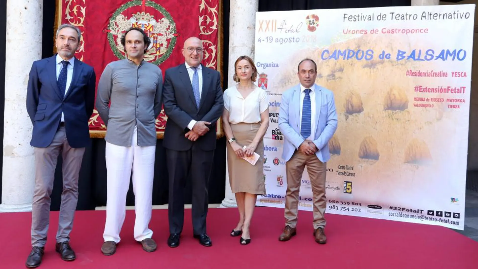 Jesús Julio Carnero presenta el Festival de Urones de Castrponce junto a Álex Rodríguez e Ignacio Castañeda, entre otros