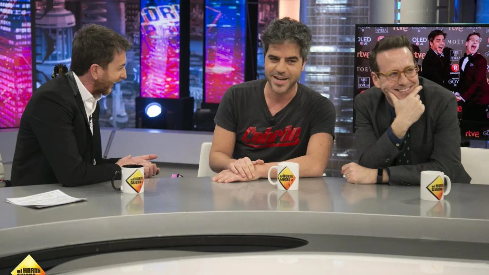 ‘El Hormiguero’, líder con la visita post Goya de Joaquín Reyes y Ernesto Sevilla