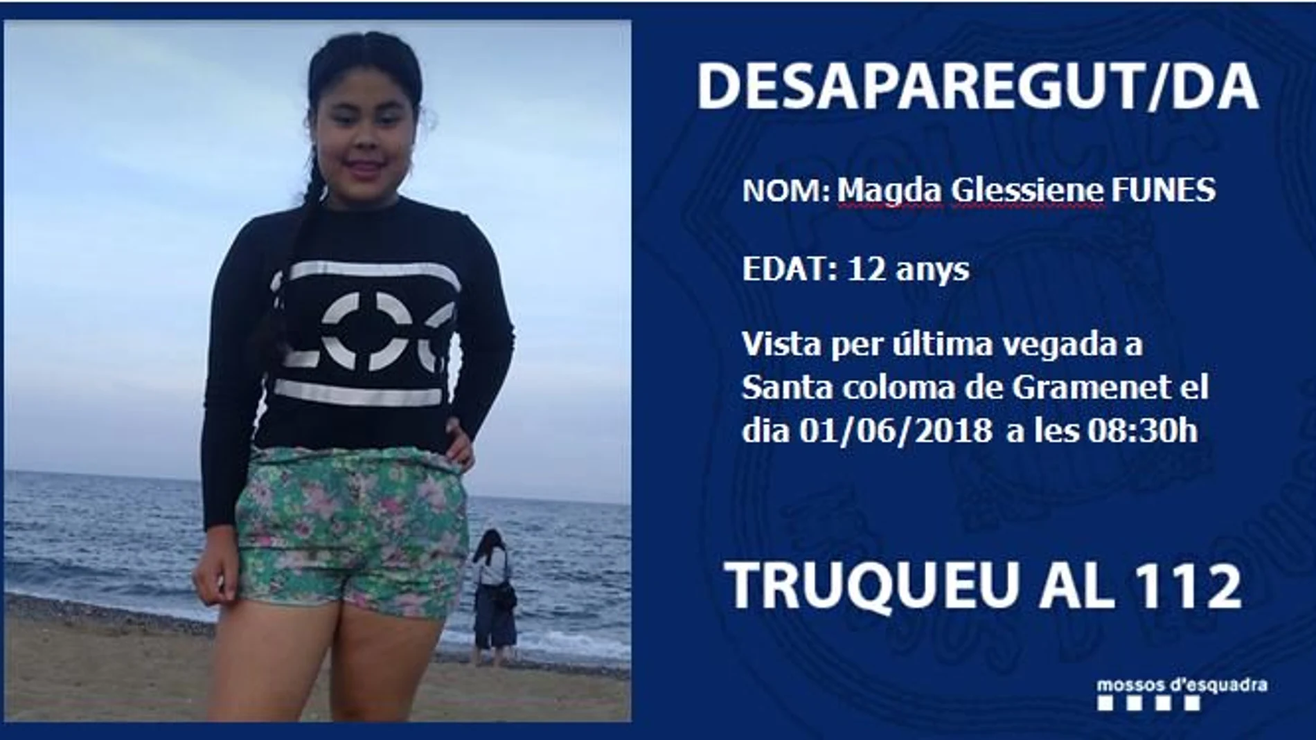 Magda Glessiene Funes tiene 12 años