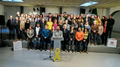 Un momento del acto celebrado por Omnium