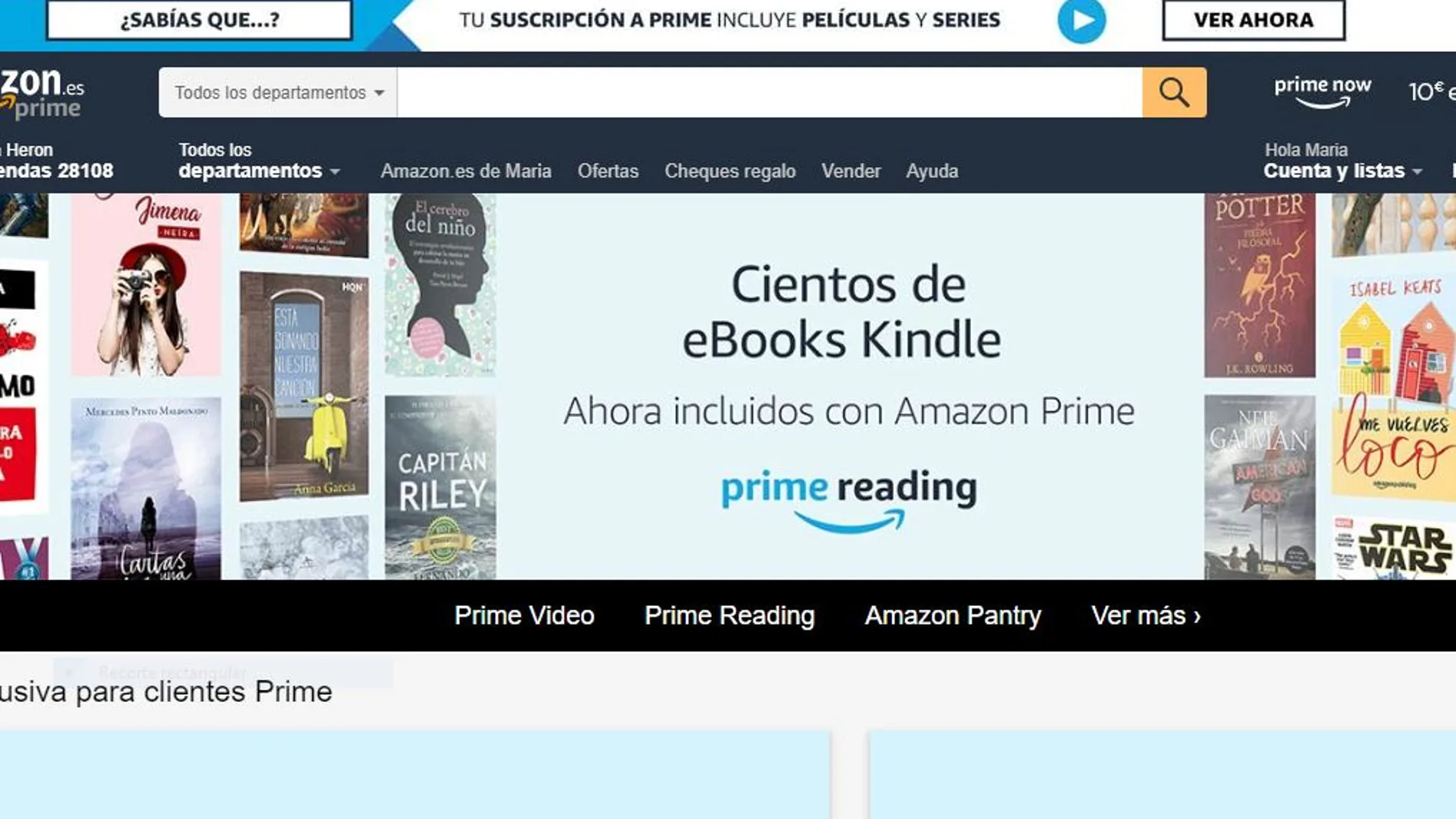 El nuevo Prime Reading de Amazon