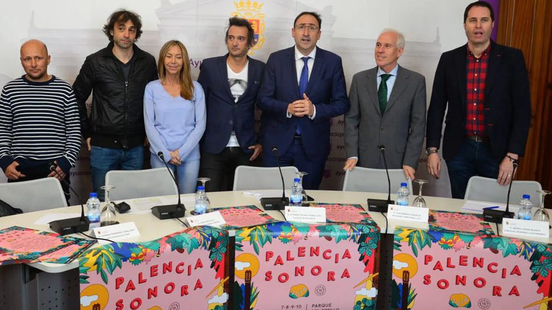 Presentación del cartel de «Palencia Sonora», que arranca este jueves a cargo del alcalde Alfonso Polanco.