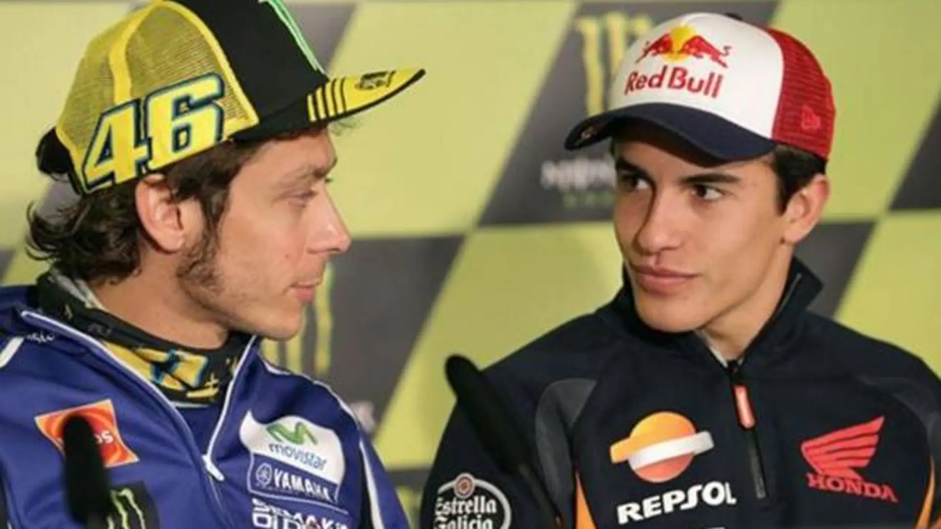 Imagen de archivo de Rossi y Márquez en rueda de prensa