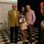 El artista Willy Ramos, durante la presentación de la muestra (LA RAZÓN)