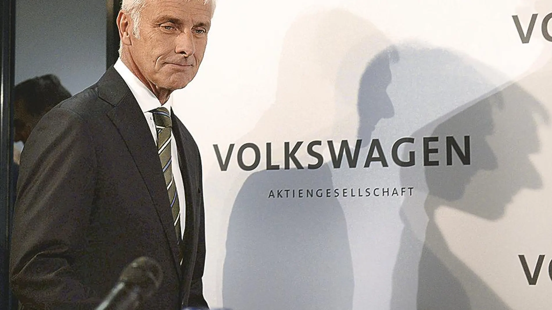 Mathias Müller, consejero delegado del grupo Volkswagen, tras presentar unos resultados récord