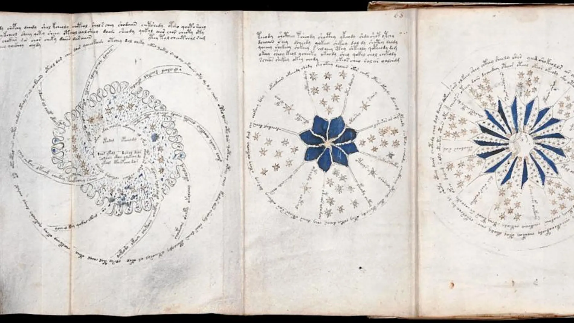 Páginas miniadas del «códice de Voynich», una joya bibliográfica que durante siglos ha guardado sus secretos a investigadores, lectores y especialistas