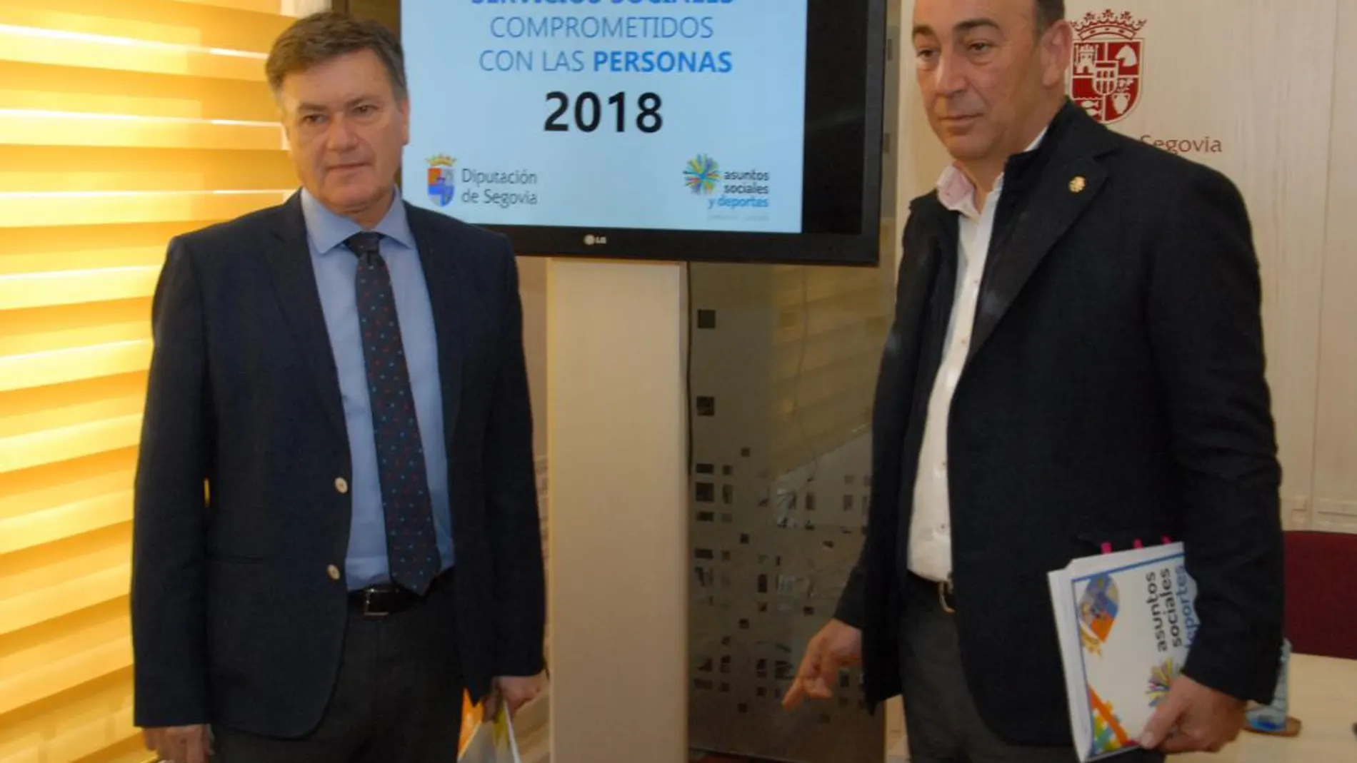 El presidente de la Diputación de Segovia, Francisco Vázquez, presenta la inversión para Servicios Sociales en los pueblos de la provincia