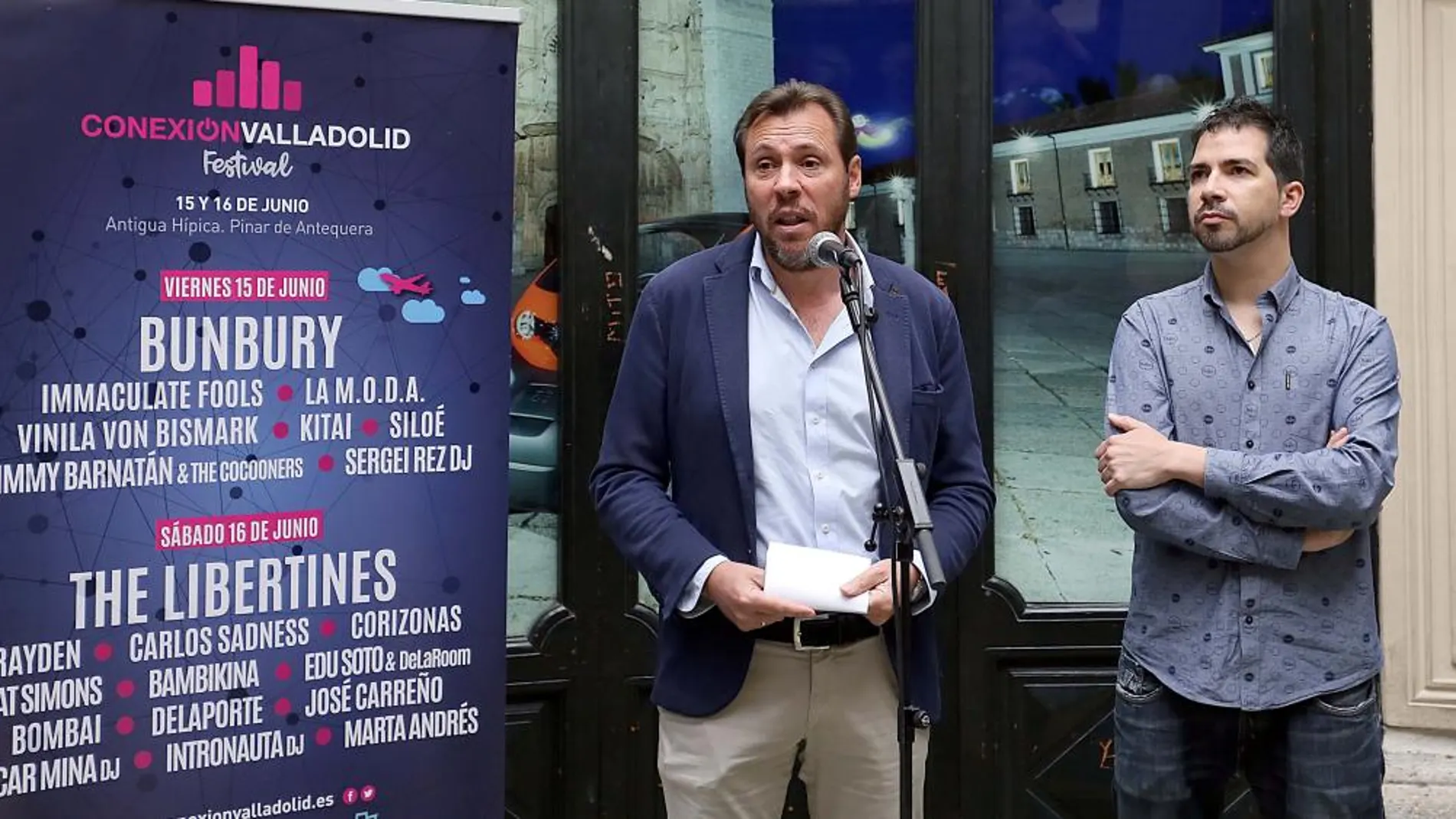El alcalde Óscar Puente promociona el Festival «Conexión Valladolid» junto al promotor Álvaro Vidal
