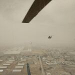 Llegada de los helicópteros Chinook a Taji (Irak)