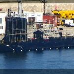 Imagen del submarino “USS John Warner” que está siendo reparado en el Peñón, según los ecologistas