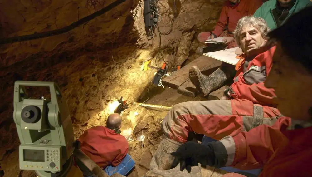 Trabajos en la Sima de los Huesos de Atapuerca
