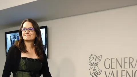 La vicepresidenta del Consell y portavoz, Mónica Oltra, ayer