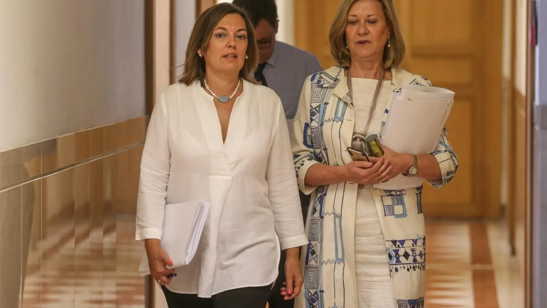 Las consejeras Milagros Marcos y Pilar del Olmo comparecen en rueda de prensa posterior al Consejo de Gobierno