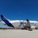 Imagen del BelugaXL de Airbus en Getafe