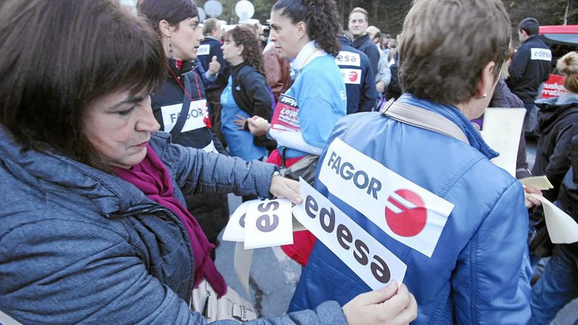 Marcha en Mondragón (Guipúzcoa) contra el cierre de Fagor