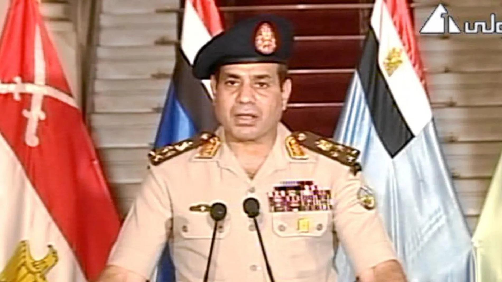 El comandante en jefe del Ejército egipcio se dirigió ayer a la nación