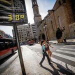 Imagen tomada ayer en el centro de Valencia