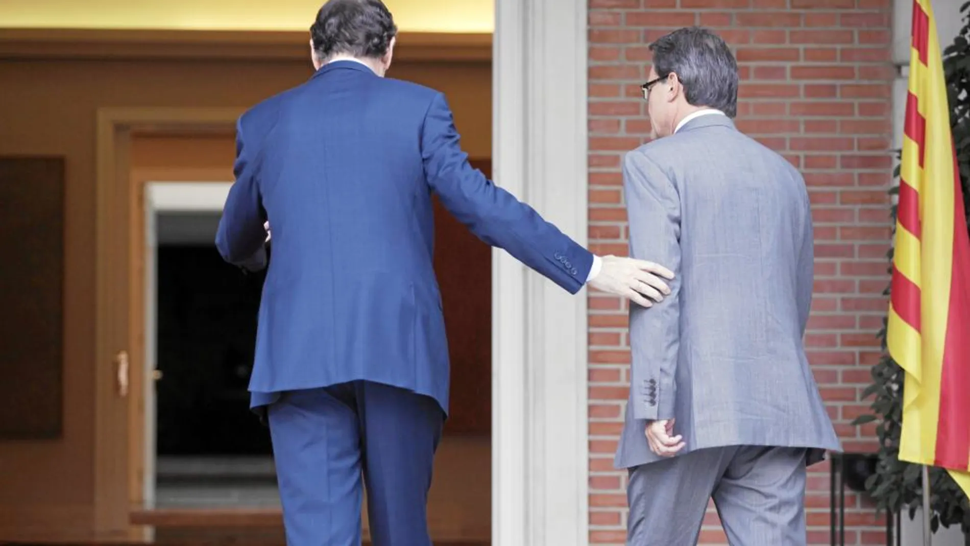 Rajoy y Mas, durante uno de sus encuentros en La Moncloa