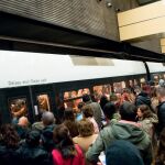 Las estaciones de la red de Metrovalencia presentaban esta mañana esta imagen
