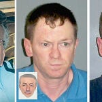 De izda. a dcha., Ewan McDonald Wilson, Charles O'Neill y William Lauchlan, sospechosos en el caso de la desaparición del niño Yéremi Vargas, sucedida en 2007 en Canarias