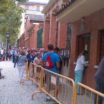 Imagen de las taquillas en el coso aragonés esta mañana