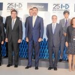 El Príncipe Felipe asistió al aniversario de TI+D, acompañado porJosé Manuel Soria, César Alierta, Ana Botella y Carlos Domingo, entre otros