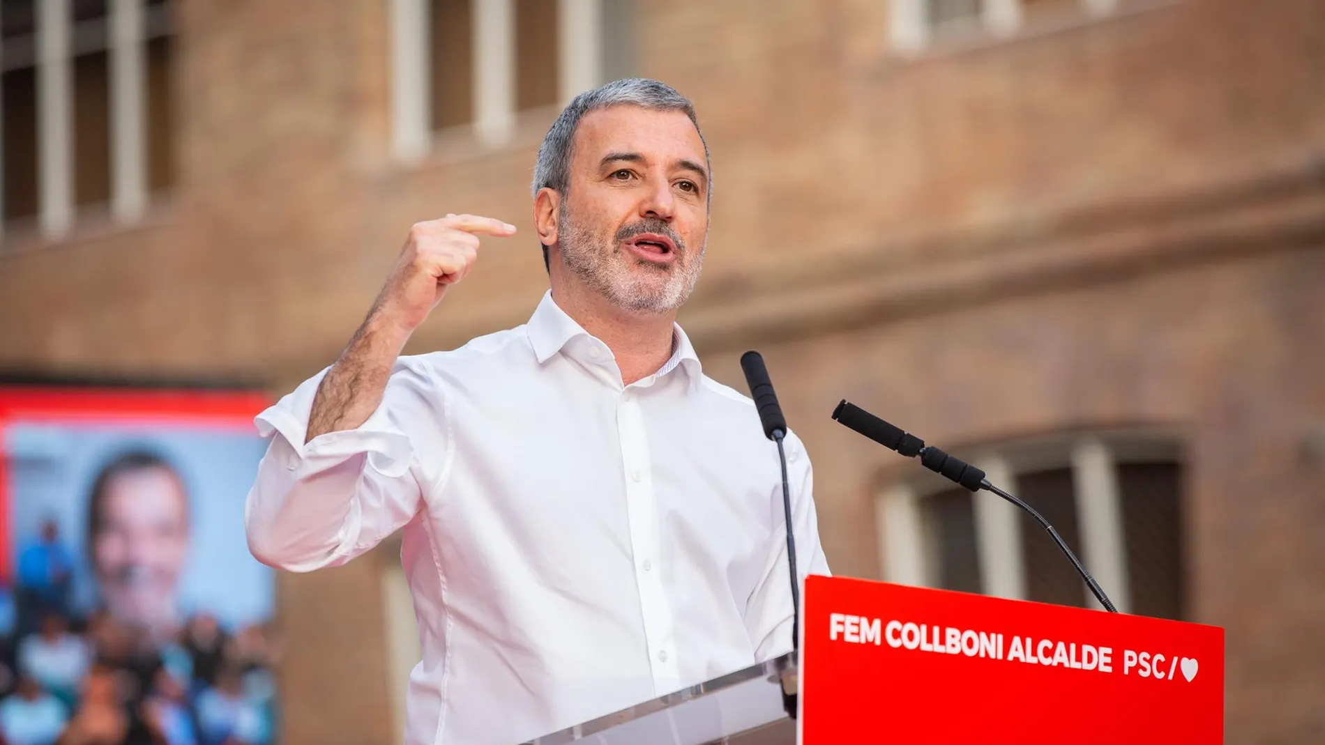 Jaume Collboni, durante un acto de campaña electoral