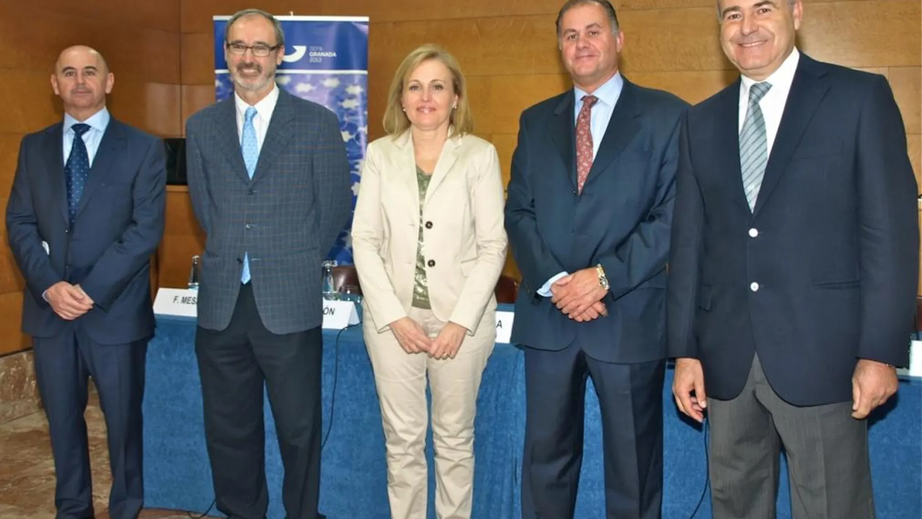De izda. a dcha: Francisco Mesa, Pedro Bullón, Nuria Vallcorba, Gerardo Moreu y Blas Noguerol