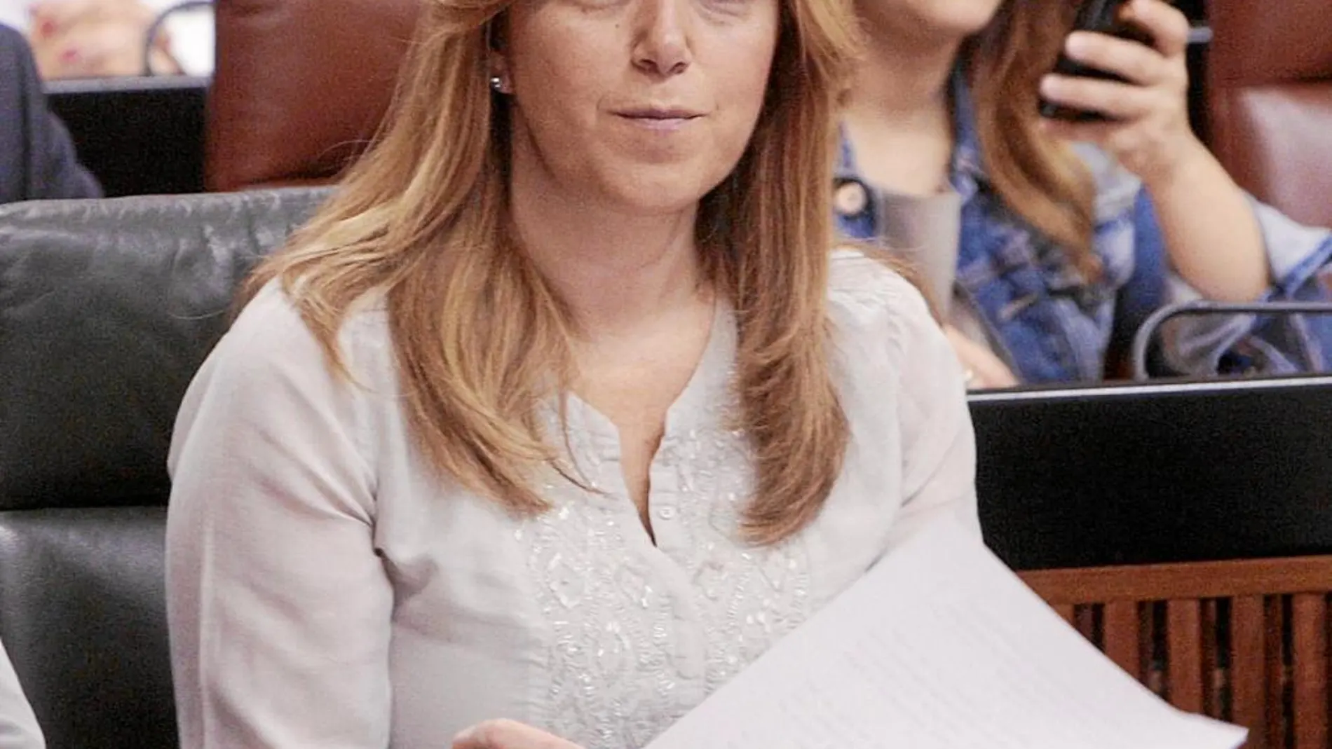 La futura presidenta de la Junta, Susana Díaz, en el Parlamento