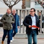 Jesús Merino momentos antes de comparecer ante los medios en la Ciudad de la Justicia para denunciar su caso