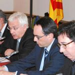 En la imagen la presentación del Salón del Libro de París, con Vicenç Villatoro, Ferran Mascarell, Jaume Ciurana y Àlex Susanna