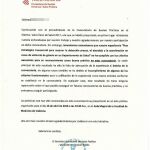 En las imágenes, carta de Narcís Vázquez denegando el reconocimiento a los doctores de Ribera Salud.
