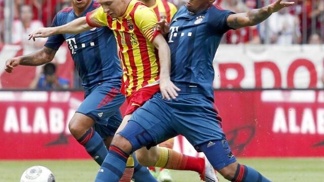 Messi disputó la primera parte completa y se mostró muy activo, pero no tuvo suerte de cara a portería
