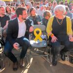 El vicepresidente del Govern Pere Aragonès (ERC) y la candidata de Guanyem Badalona-ERC Dolors Sabater