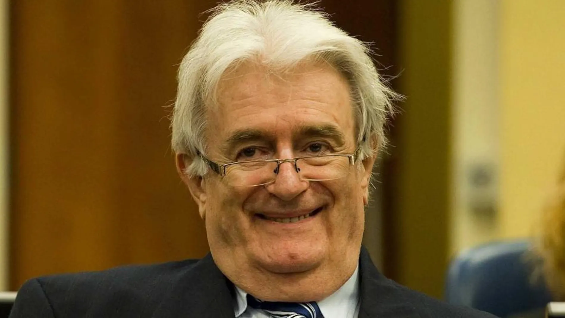 El exlíder serbobosnio Radovan Karadzic en el Tribunal Penal Internacional para la antigua Yugoslavia (TPIY) en 2012