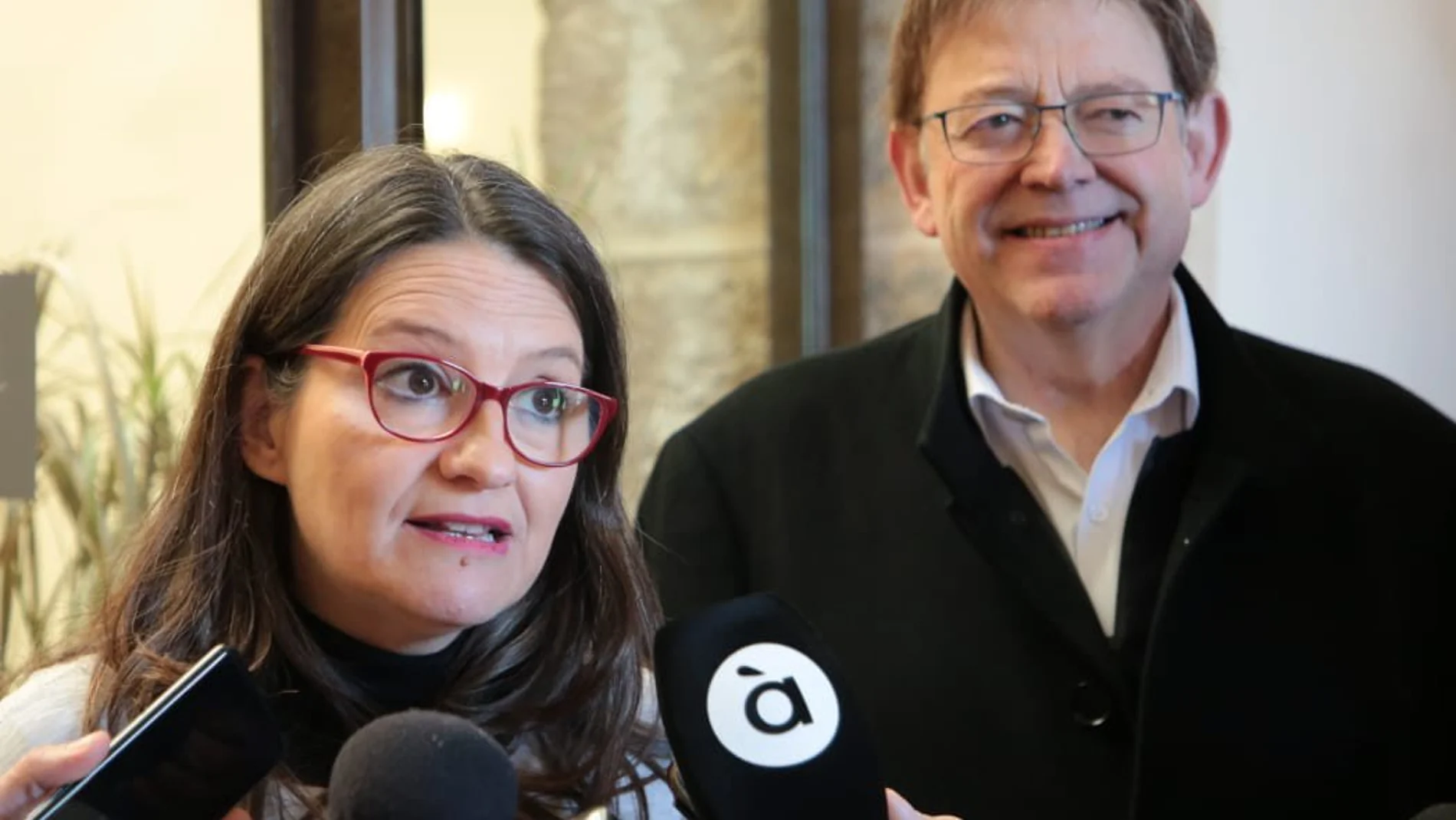 El presidente de la Generalitat, Ximo Puig, y la vicepresidenta, Mónica Oltra, hicieron ayer balance de los cuatro años de legislatura