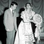 Zeffirelli y Callas, en «El turco en Italia», en 1955