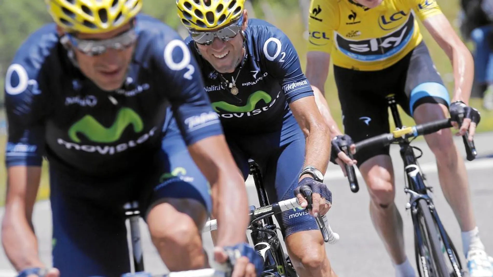 Valverde es segundo tras una gran etapa del Movistar, que desmanteló al Sky