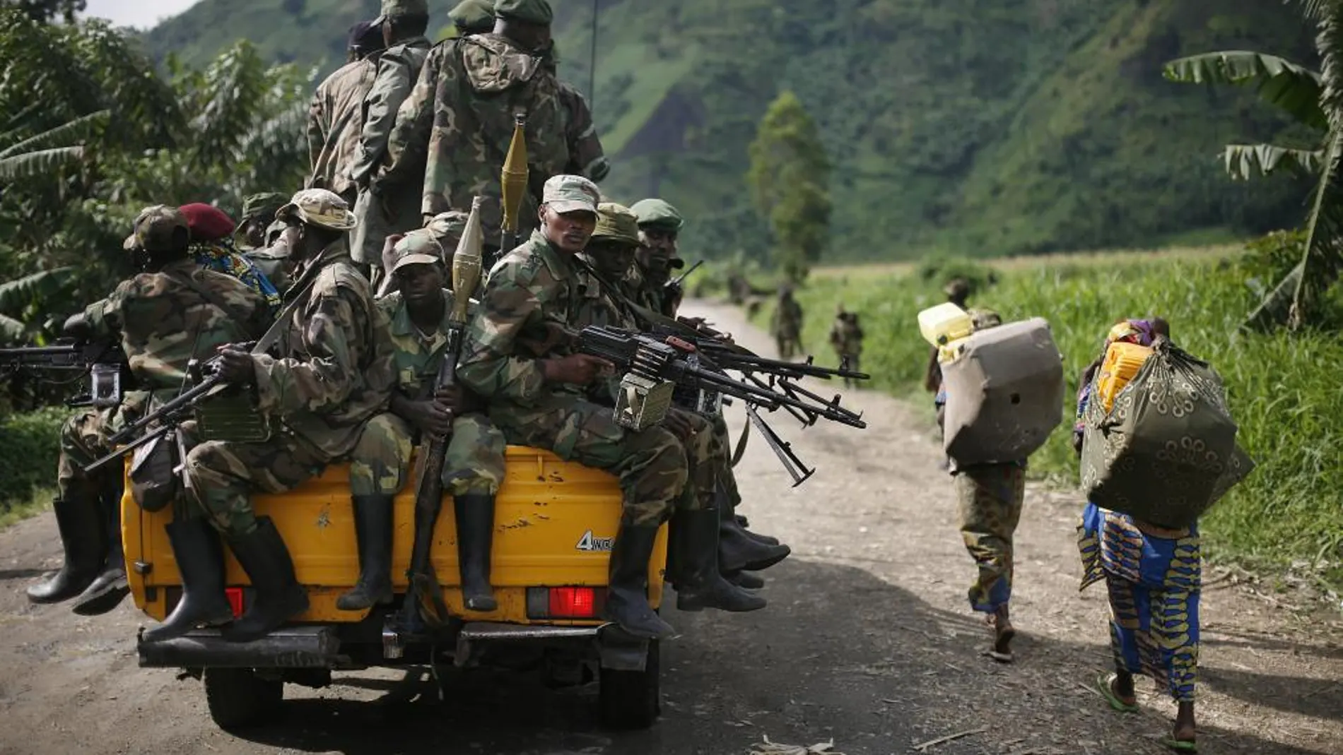 Rebeldes del M23 en República Democrática del Congo.