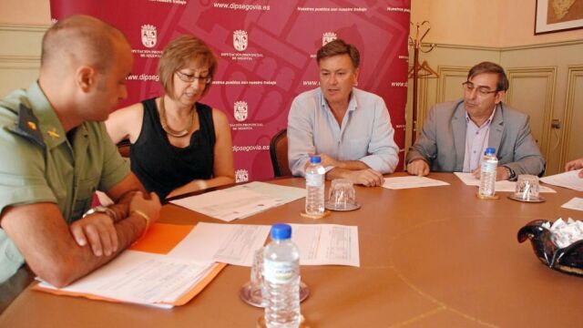 Francisco Vázquez durante la reunión mantenida