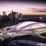 Fotomontaje del estadio olímpico de Tokio