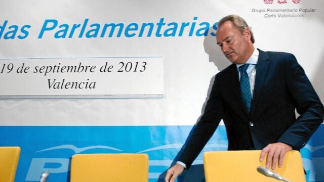 El presidente de la Generalitat valenciana y del PPCV, Alberto Fabra, ayer durante las jornadas parlamentarias