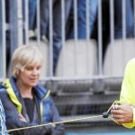 Nadal, junto a Fernando Verdasco, entrenándose en las instalaciones de Roland Garros
