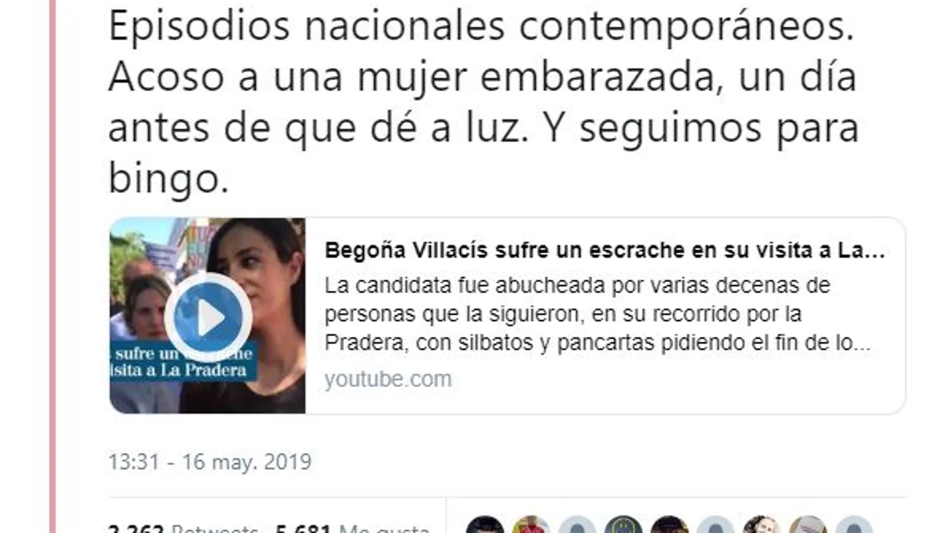 Los tweets de Reverte contra el ataque a Villacís