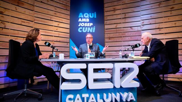 Cara a cara entre los candidatos a la alcaldía de Barcelona, Ada Colau y Ernest Maragall en La SER Catalunya24 mayo 2019, SER, Colau, Maragall, cara a cara, Barcelona, candidatos. 24/05/2019