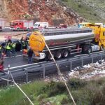 Imagen de la accidente en la A-1