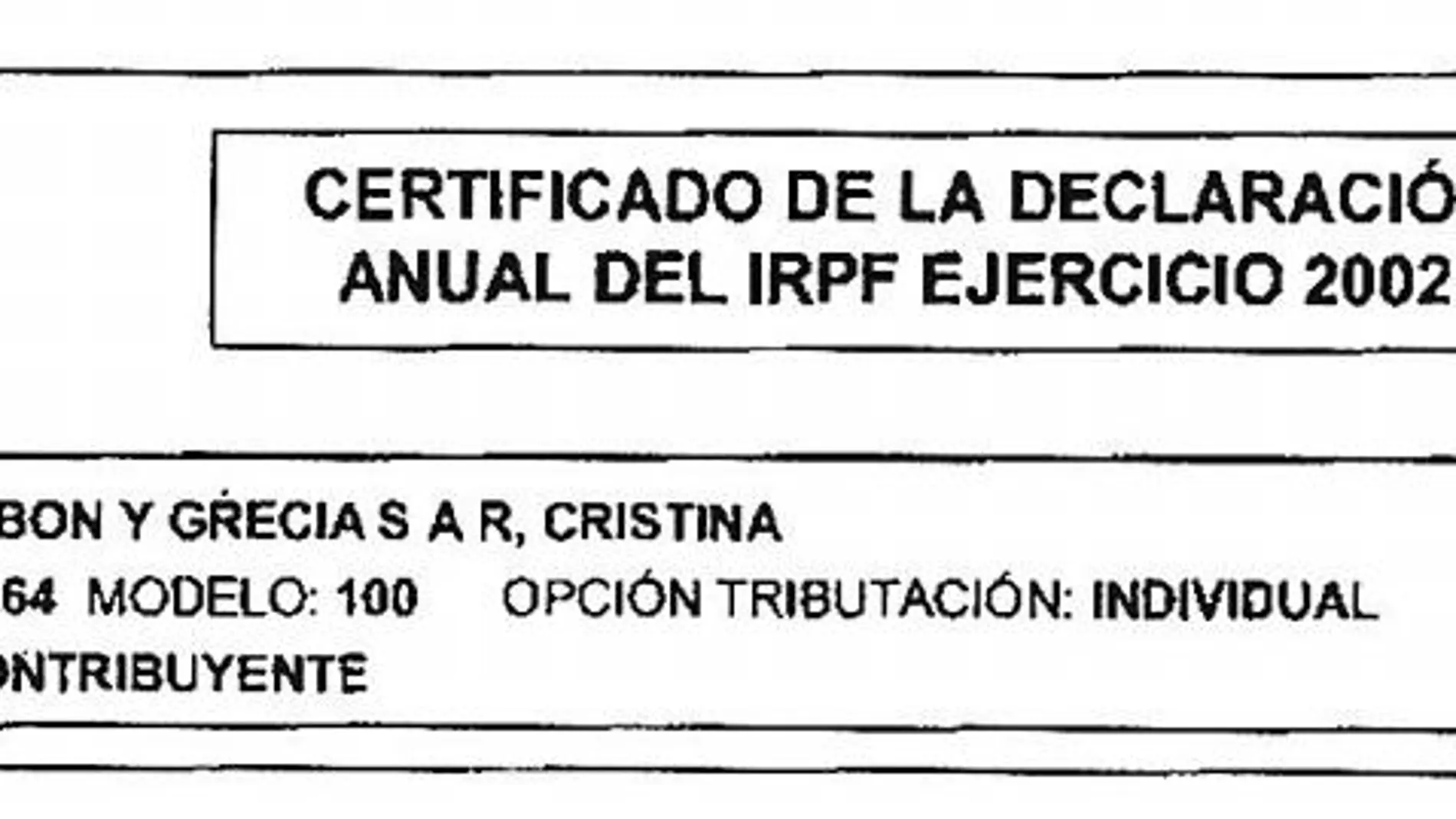 Reproducción de parte de una de las declaraciones de la Infanta