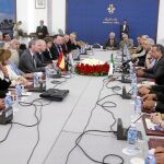 Fabra en una de las reuniones que mantuvo ayer en Argelia con empresarios y autoridades locales